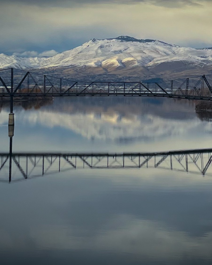 Columbia River bridge and Cascades, Wenatchee