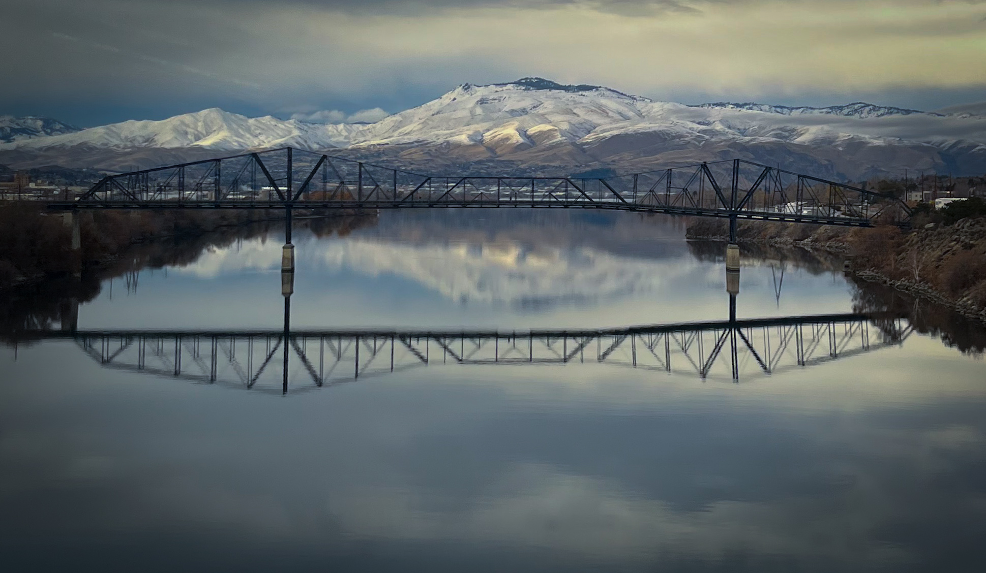 Columbia River and Cascades from Wenatchee